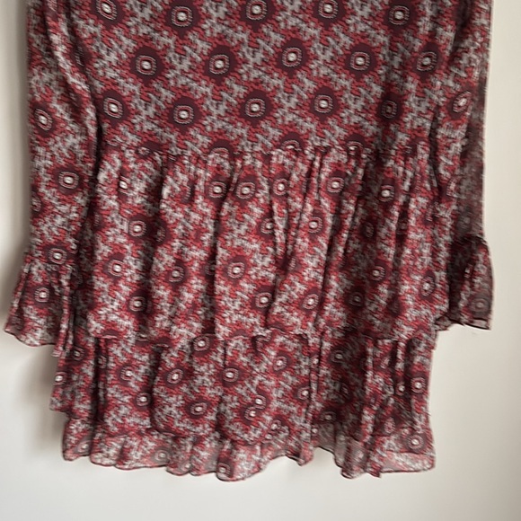 cinq a sept Jasmine Silk Floral-Print Mini Dress Red/ Multi Size - Picture 11 of 14